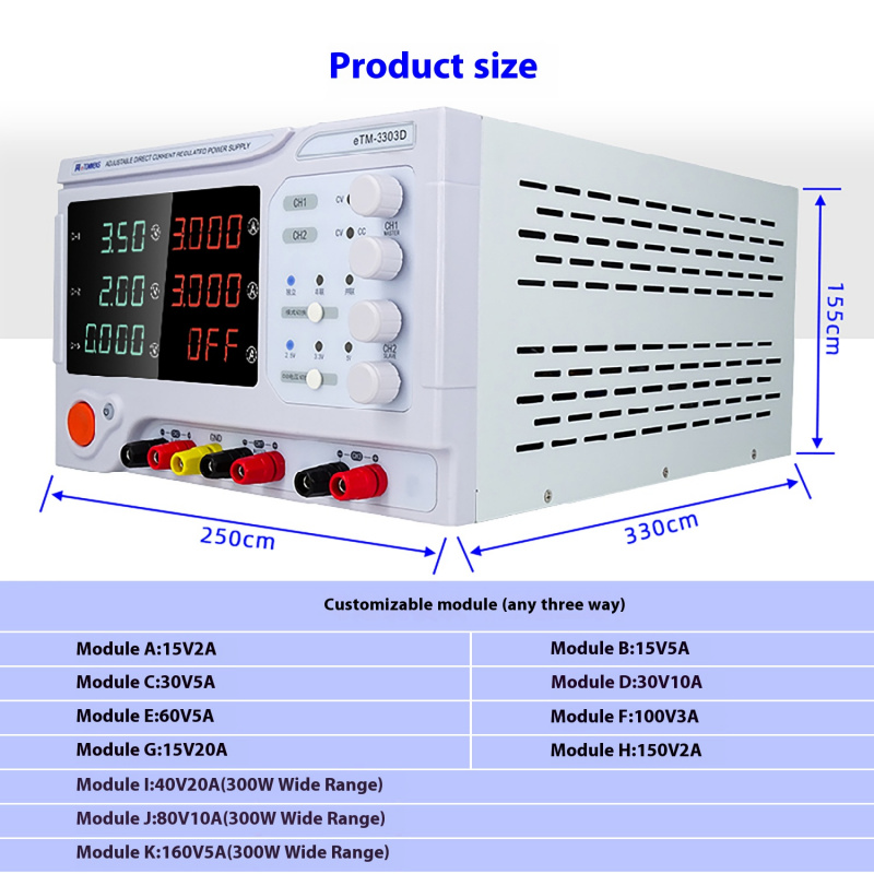 Catu Daya Linear Desktop 4-Dig - Linear Dc Power Supply Triple Output ulasan dan harga
